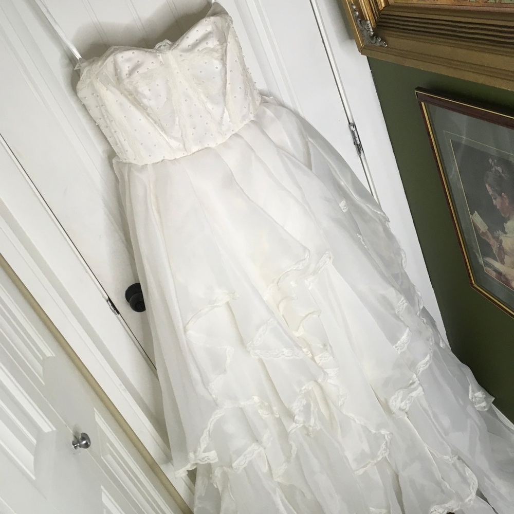 Bally's bridal layered corset wedding dress